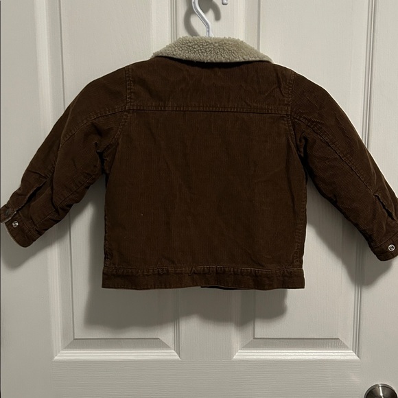Lands End Toddler Sherpa Lined Corduroy Jacket Brown Size 4 - Picture 3 of 7